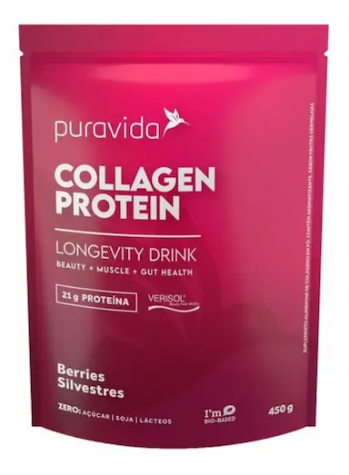 COLLAGEN PROTEIN BERRIES SILVESTRE 450G PURAVIDA