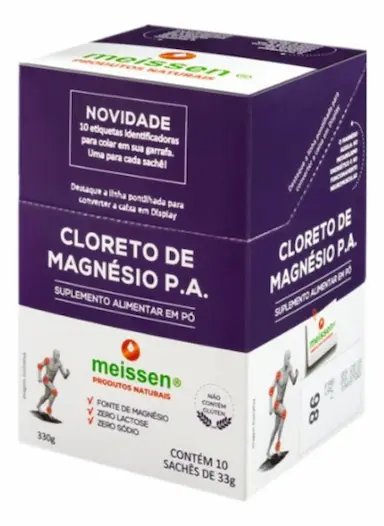 CLORETO DE MAGNéSIO P.A CAIXA 10 SACHêS 33G MEISSEN