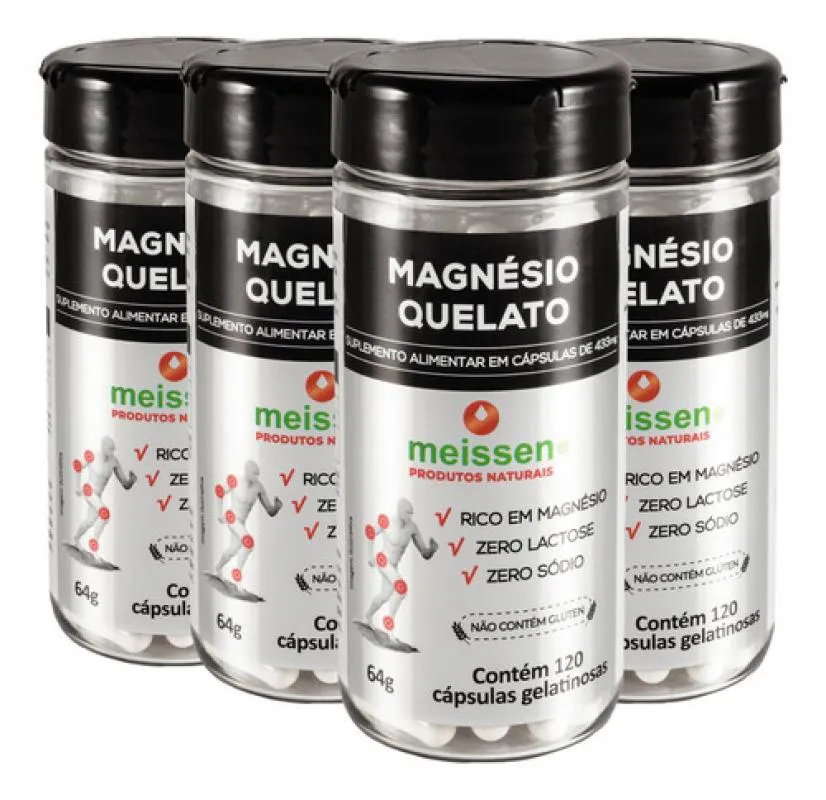 MAGNéSIO QUELATO 4 X 120 CáPSULAS - MEISSEN