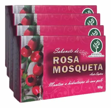 SABONETE DE ROSA MOSQUETA 4 X 110G BIONATURE