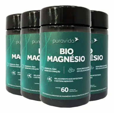 BIO MAGNéSIO 4 X 60 CáPSULAS PURAVIDA