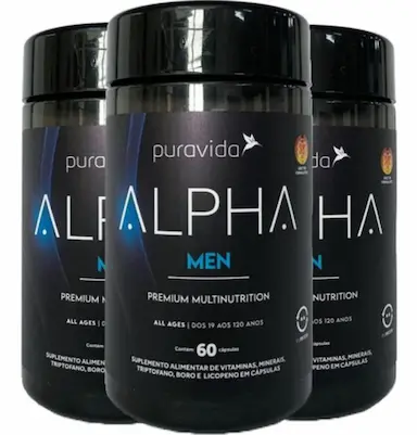 ALPHA MEN MULTIVITAMíNICO 3 X 60 CáPSULAS PURAVIDA
