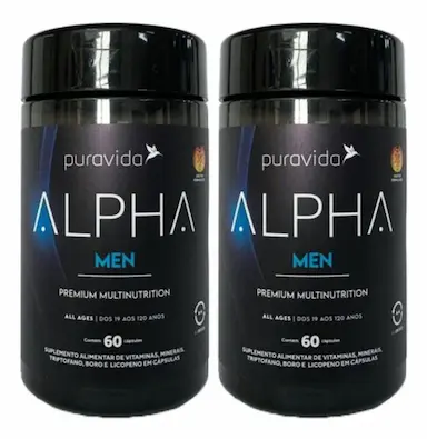ALPHA MEN MULTIVITAMíNICO 2 X 60 CáPSULAS PURAVIDA
