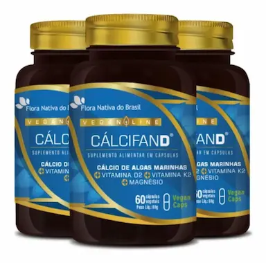 CáLCIO E VITAMINA D 3 X 60 CáPSULAS VEGANAS FLORA NATIVA