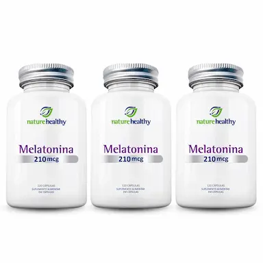 KIT C/ 3 MELATONINA 210MCG NATURE HEALTHY