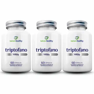 KIT C/ 3 - TRIPTOFANO 500MG NATURE HEALTHY