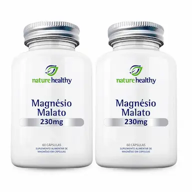 KIT C/ 2 - MAGNÉSIO MALATO 230MG  NATURE HEALTHY