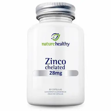 ZINCO QUELATO 28MG 400% IDR  NATURE HEALTHY