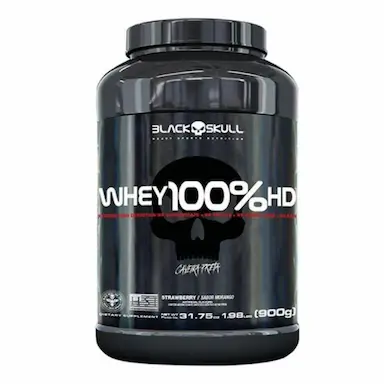 WHEY 100 MORANGO 900G - BLACK SKULL