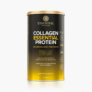 COLLAGEN ESSENTIAL PROTEIN FRUTAS TROPICAIS LATA 425G -  ESSENTIAL NUTRITION