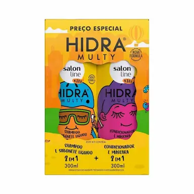 SALON LINE HIDRA MULTY KIDS KIT SHAMPOO+ CONDICIONADOR 300ML