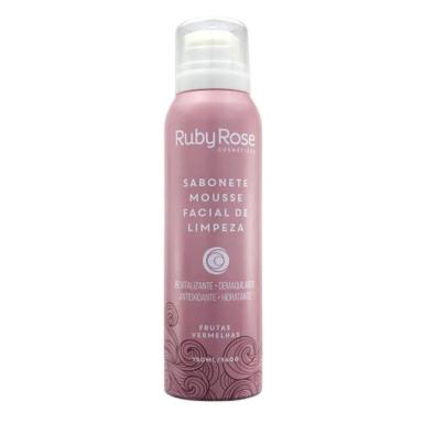 RUBY ROSE SABONETE MOUSSE FACIAL DE LIMPEZA 150ML Frutas Vermelhas