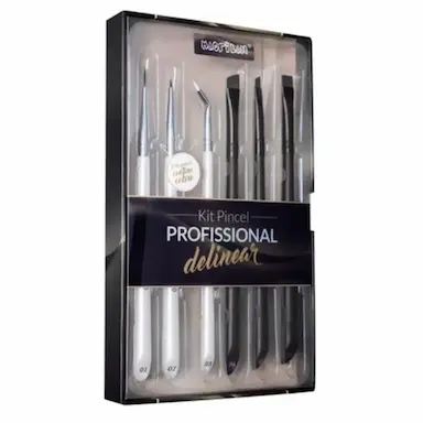 KIT 6 PINCEL PROFISSIONAL PARA DELINEAR MACRILAN WB700