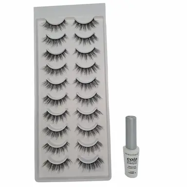 KIT MACRILAN COLA CíLIOS POSTIçOS+CíLIOS 3D 10 PARES 8D008