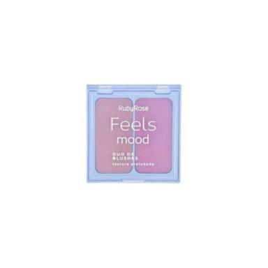 DUO DE BLUSHES FEELS MOOD VEGANO RUBY ROSE 14G  Rosy Flush + Ginger Bread - xpto