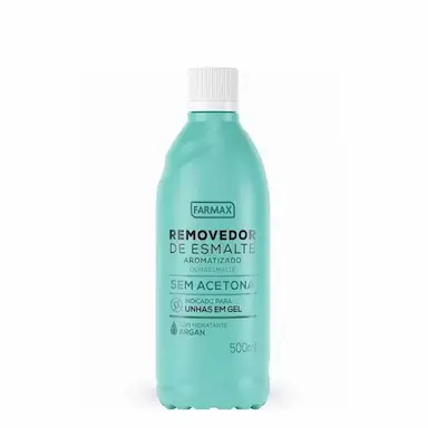 REMOVEDOR DE ESMALTE FARMAX 500ML SEM ACETONA ARGAN