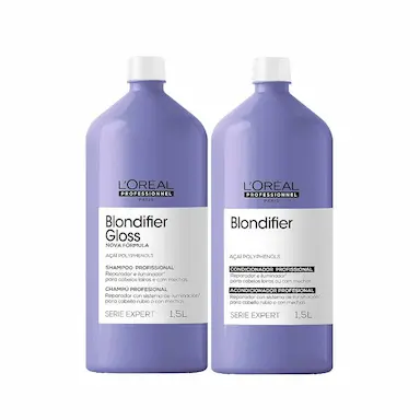 KIT L'ORéAL BLONDIFIER GLOSS - SHAMPOO E CONDICIONADOR 1500ML