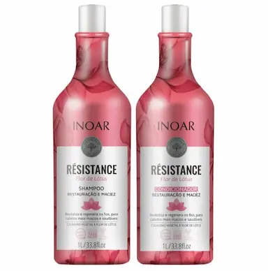 INOAR KIT RéSISTANCE FLOR DE LOTUS - SHAMPOO E CONDICIONADOR 1000ML