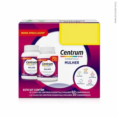 KIT CENTRUM SELECT HOMEM E MULHER 60+ COM LUTEINA - 30 COMP
