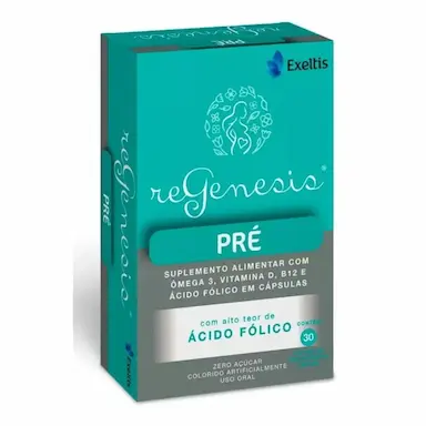 REGENESIS PRé - ACIDO FOLICO + OMEGA 3 + VITAMINAS 30 CAPS