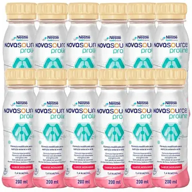 KIT 12X NOVASOURCE PROLINE - MORANGO - 200ML CADA - NESTLé