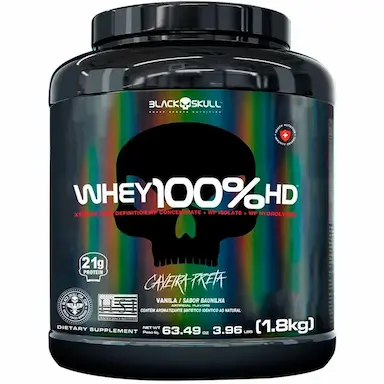 WHEY 100% HD - 1800G - BAUNILHA - BLACK SKULL