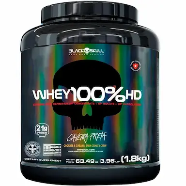 WHEY 100% HD - 1800G - COOKIES E CREAM - BLACK SKULL