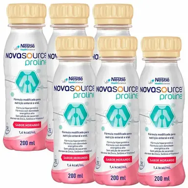 KIT 6X NOVASOURCE PROLINE - MORANGO - 200ML CADA - NESTLé