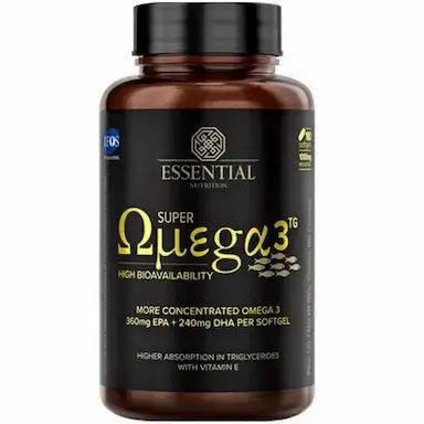 SUPER OMEGA 3 TG 1000MG - 180 CAPSULAS - ESSENTIAL NUTRITION
