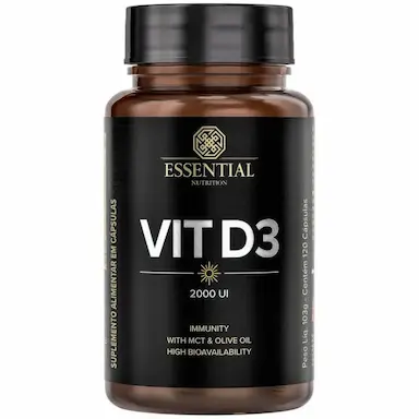 VIT D3 2000UI - 120 CAPSULAS - ESSENTIAL NUTRITION