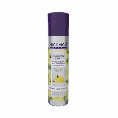 SHAMPOO A SECO ARGAN E LIMÃO SICILIANO NICK VICK NUTRI 150ML