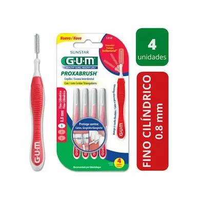 GUM ESCOVA INTERDENTAL PROXABRUSH FINO 0.8MM 4UN