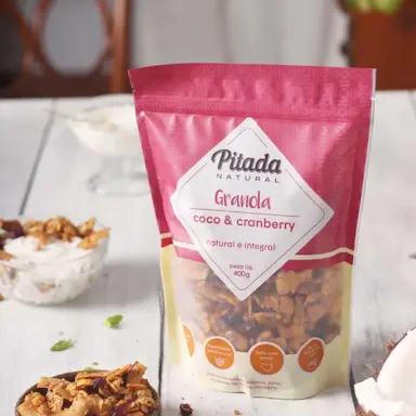 GRANOLA DE COCO E CRANBERRY NATURAL E INTEGRAL CEREAIS 400G