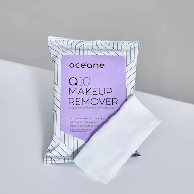 LENçOS DEMAQUILANTES C/ Q10 E VITAMINA E - Q10 MAKEUP REMOVER 20UN - xpto