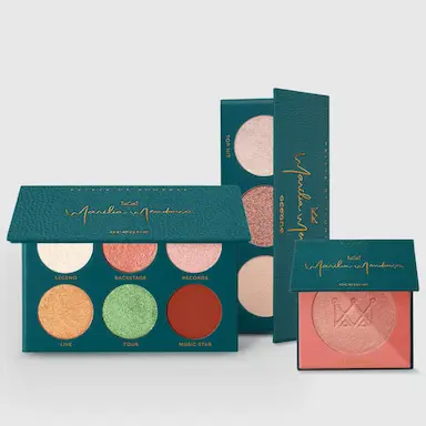 KIT PALETA DE SOMBRAS + PALETA DE ILUMINADORES+ BLUSH MARíLIA MENDONçA BY OCéANE (3 PRODUTOS)