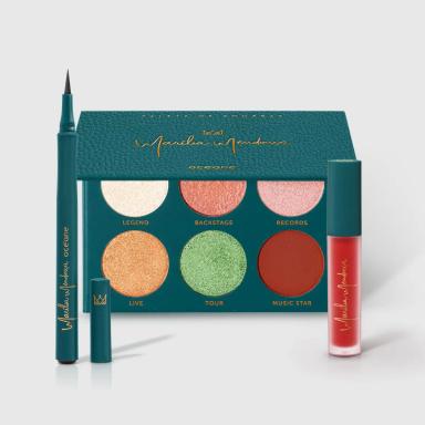 KIT PALETA DE SOMBRAS + CANETA DELINEADORA + BATOM VERMELHO MARíLIA MENDONçA BY OCéANE (3 PRODUTOS)