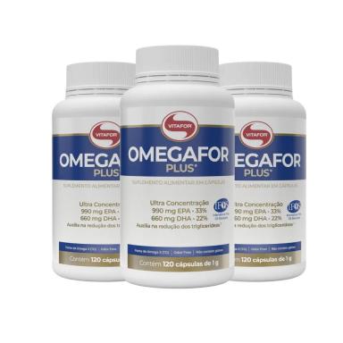 KIT 3X ÔMEGAFOR PLUS 120 CAPS. VITAFOR