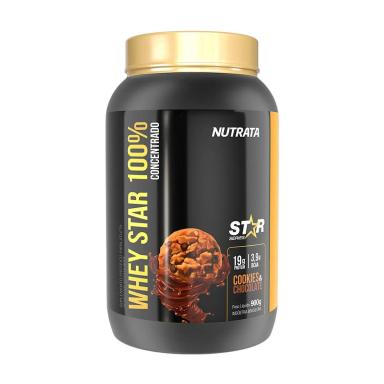WHEY STAR 100% - 900G COOKIES E CHOCOLATE - NUTRATA