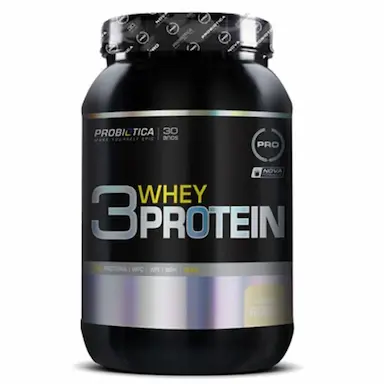 3 WHEY PROTEIN NOVA FORMULA - 900G BAUNILHA - PROBIóTICA