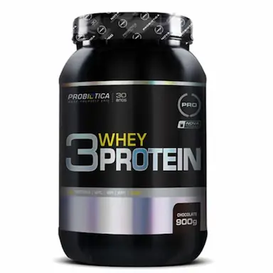 3 WHEY PROTEIN NOVA FORMULA - 900G CHOCOLATE - PROBIóTICA