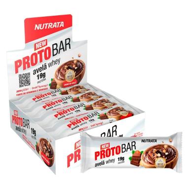 BARRA PROTOBAR WHEY - 8 UNIDADES 70G AVELã - NUTRATA