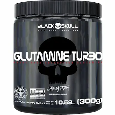 GLUTAMINE TURBO - 300G SEM SABOR - BLACK SKULL