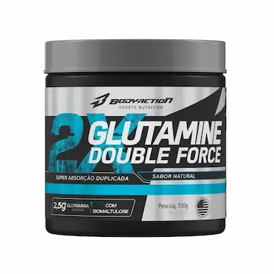 GLUTAMINE DOUBLE FORCE - 150G NATURAL - BODYACTION