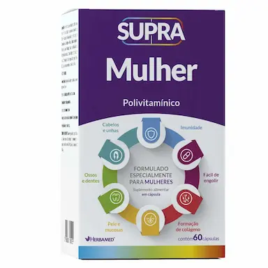SUPRA MULHER POLIVITAMíNICO - 60 CáPSULAS - HERBAMED