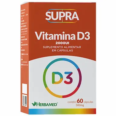 SUPRA VITAMINA D3 - 2000UI 60 CáPSULAS - HERBAMED