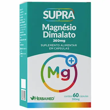 SUPRA MAGNéSIO DIMALATO - 500MG 60 CáPSULAS - HERBAMED