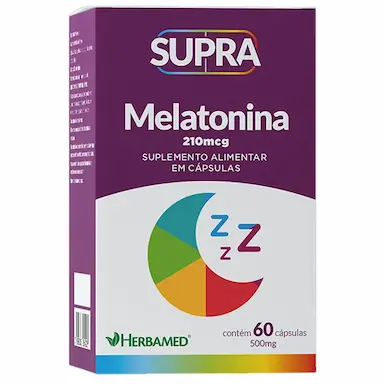 Suplemento Alimentar Supra Melatonina - 210mcg 60 Cápsulas - Herbamed