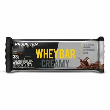 WHEY BAR CREAMY - 1 UNIDADE 38G CHOCOLATE - PROBIóTICA