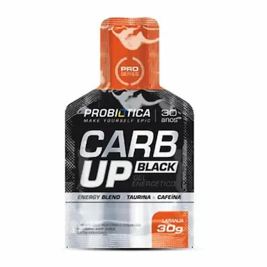 CARB UP GEL BLACK - SABOR LARANJA 1 SACHê DE 30G - PROBIóTICA