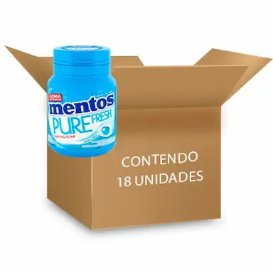MENTOS POTE PURE FRESH WINTERGREEN CONTENDO 18 UNIDADES